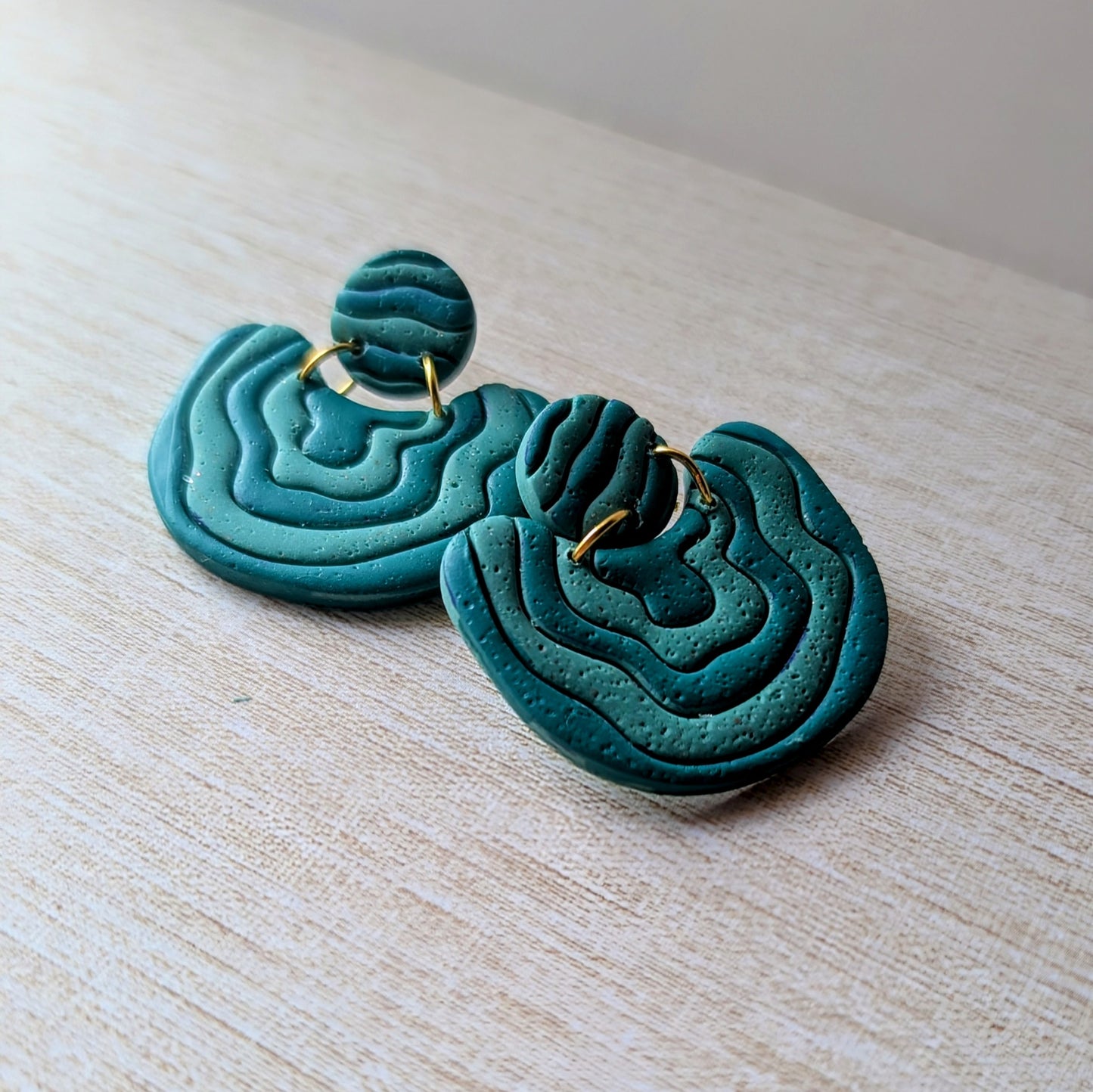 Turquoise Boho Stripe Earrings