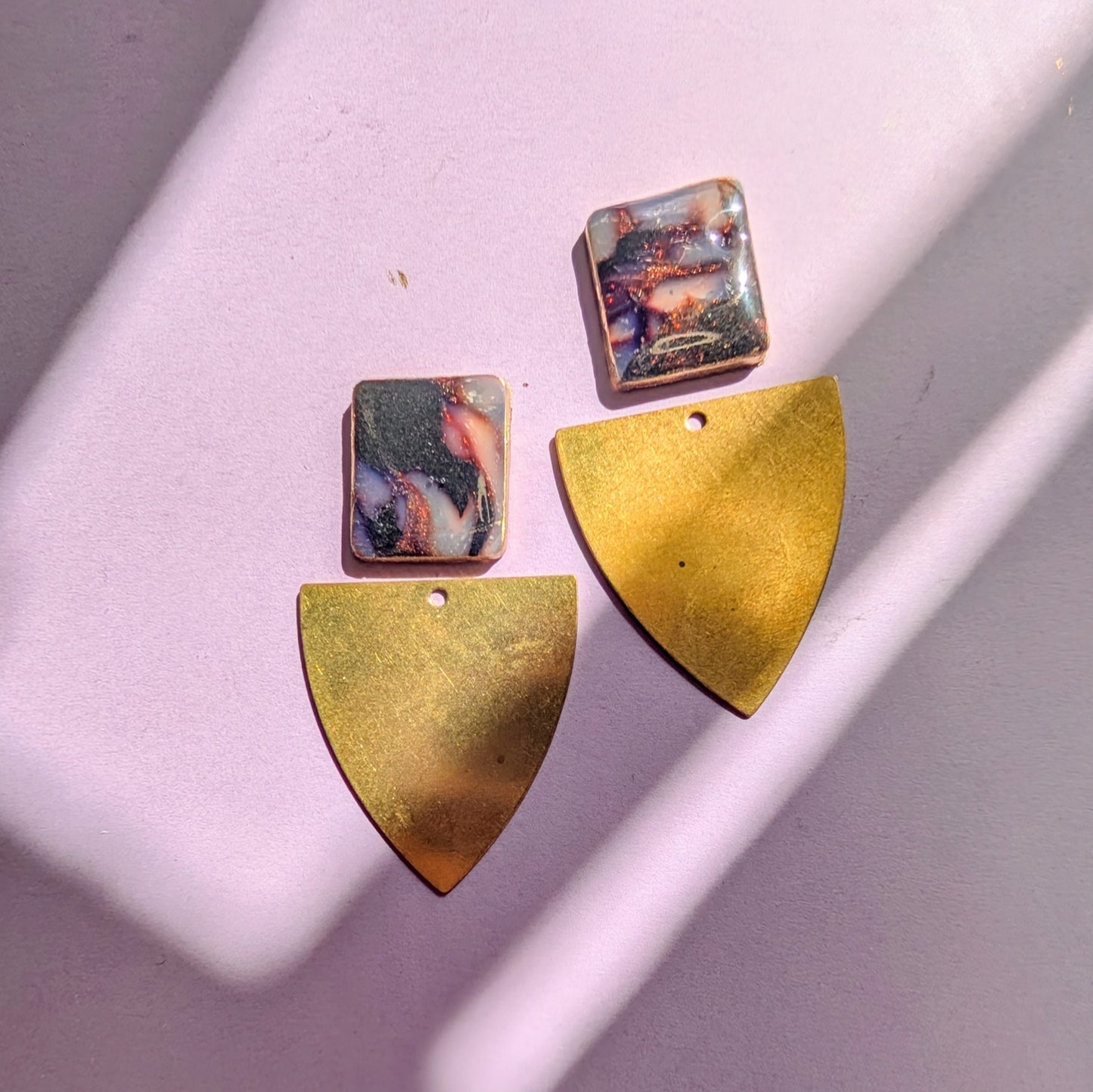 Tortoise Shell and Brass Dangles