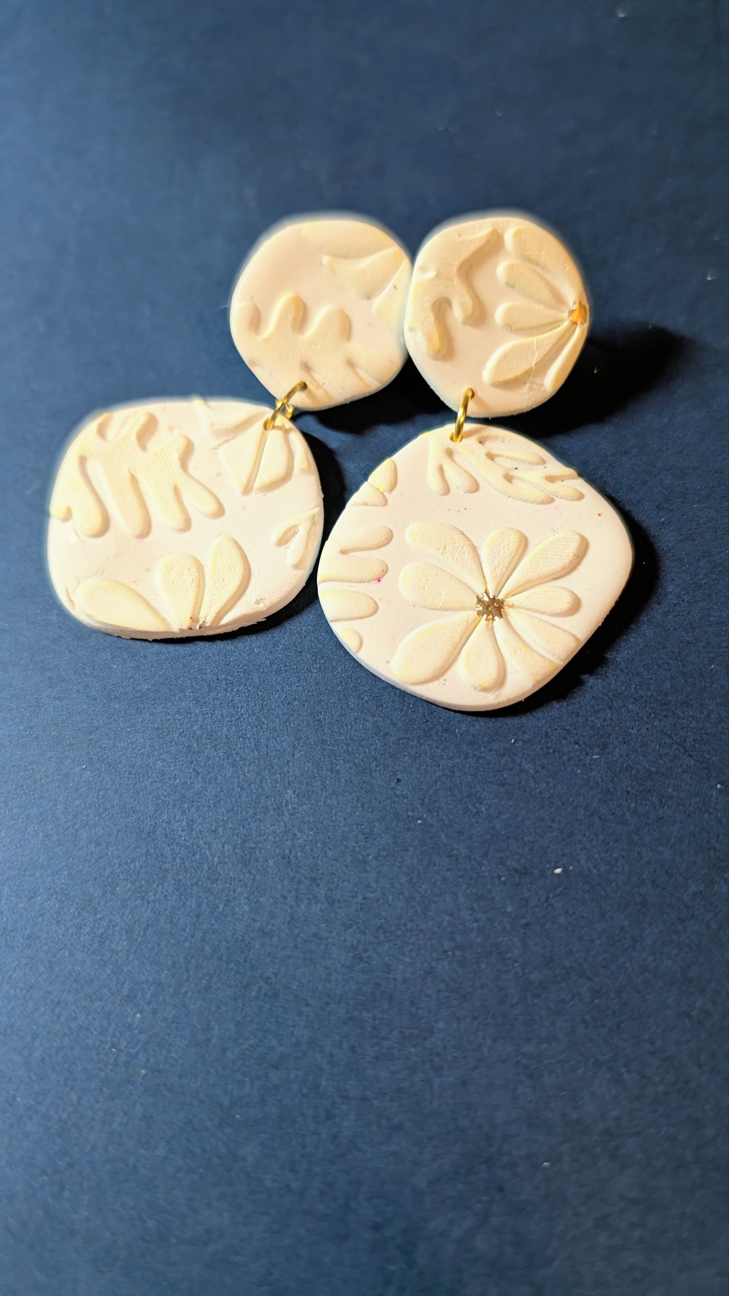 White and Ivory Matisse organic dangles