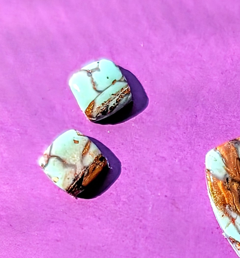 Turquoise Effect Studs