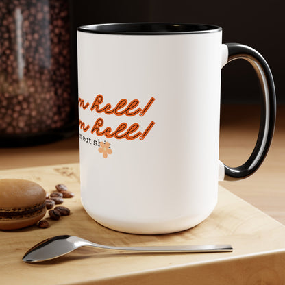 Give 'em hell Texas Two-Tone Coffee Mugs, 15oz