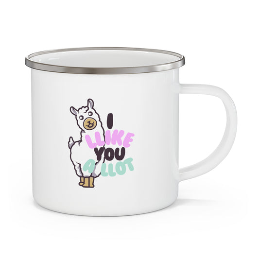 I Llike You A Llott Llama 12oz Camping Mug