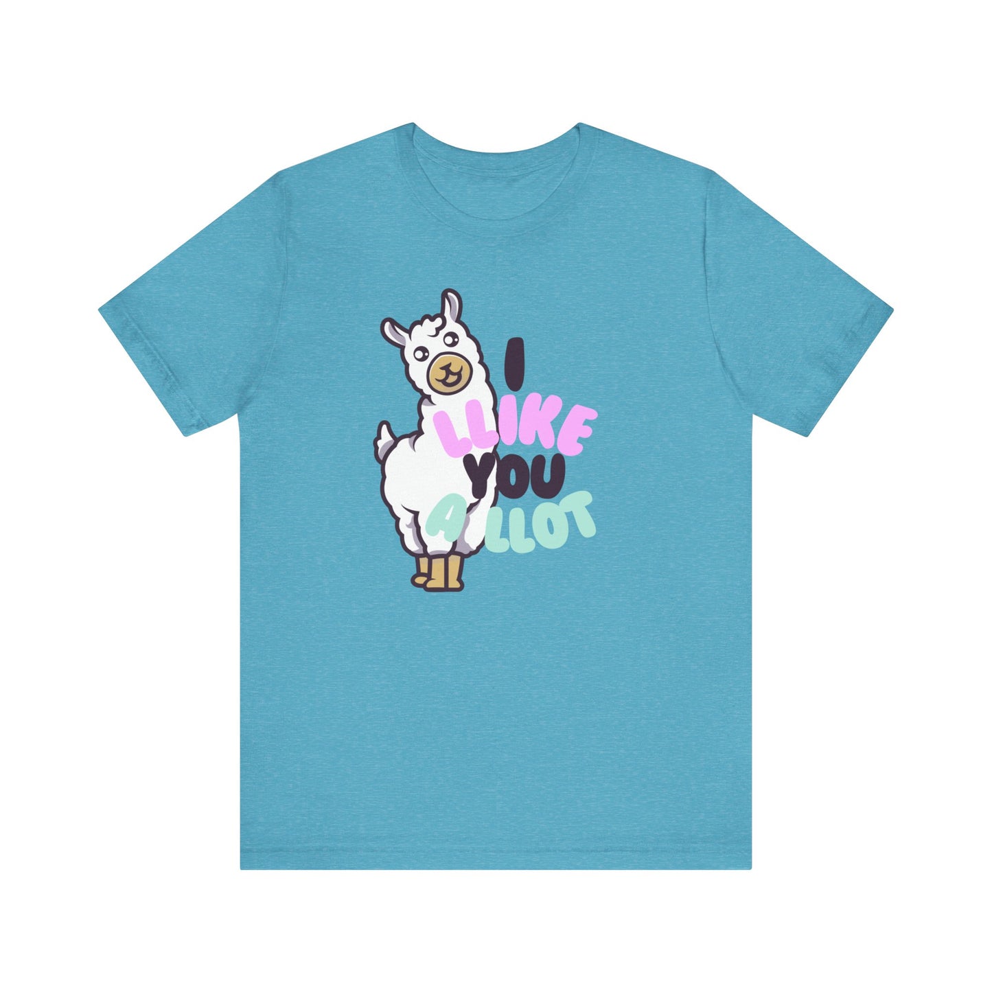 I Llike You A Llot Llama Unisex Jersey Short Sleeve Tee