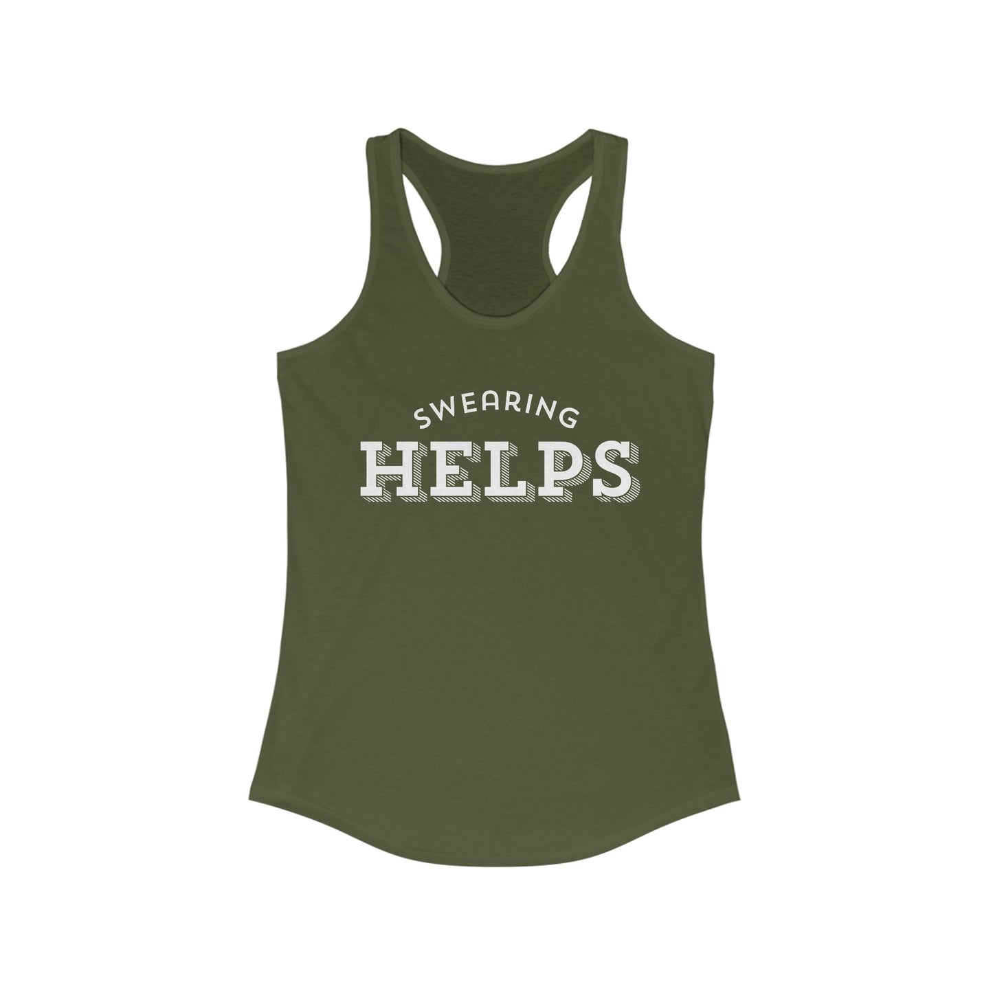 Swearing Helps Women's Ideal Racerback Tank