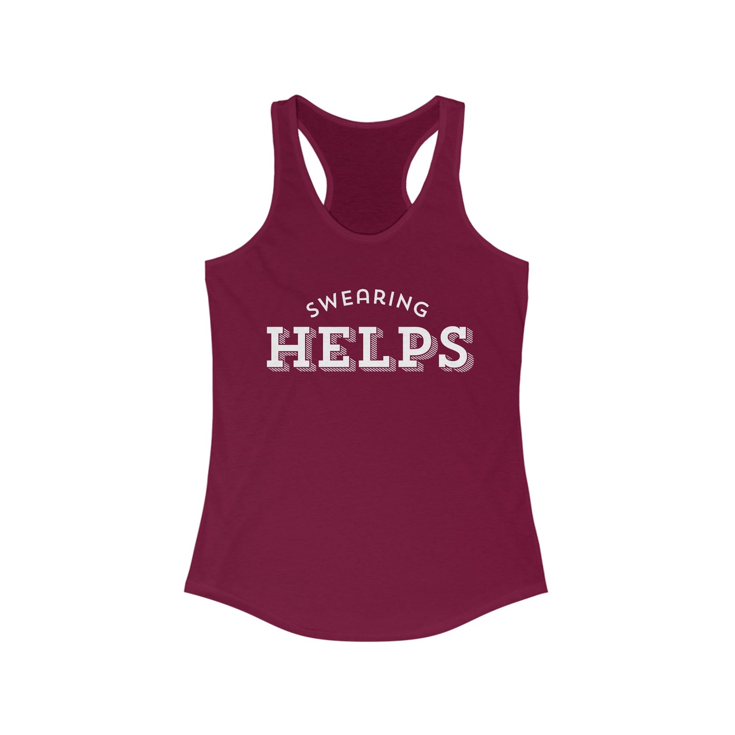 Swearing Helps Women's Ideal Racerback Tank