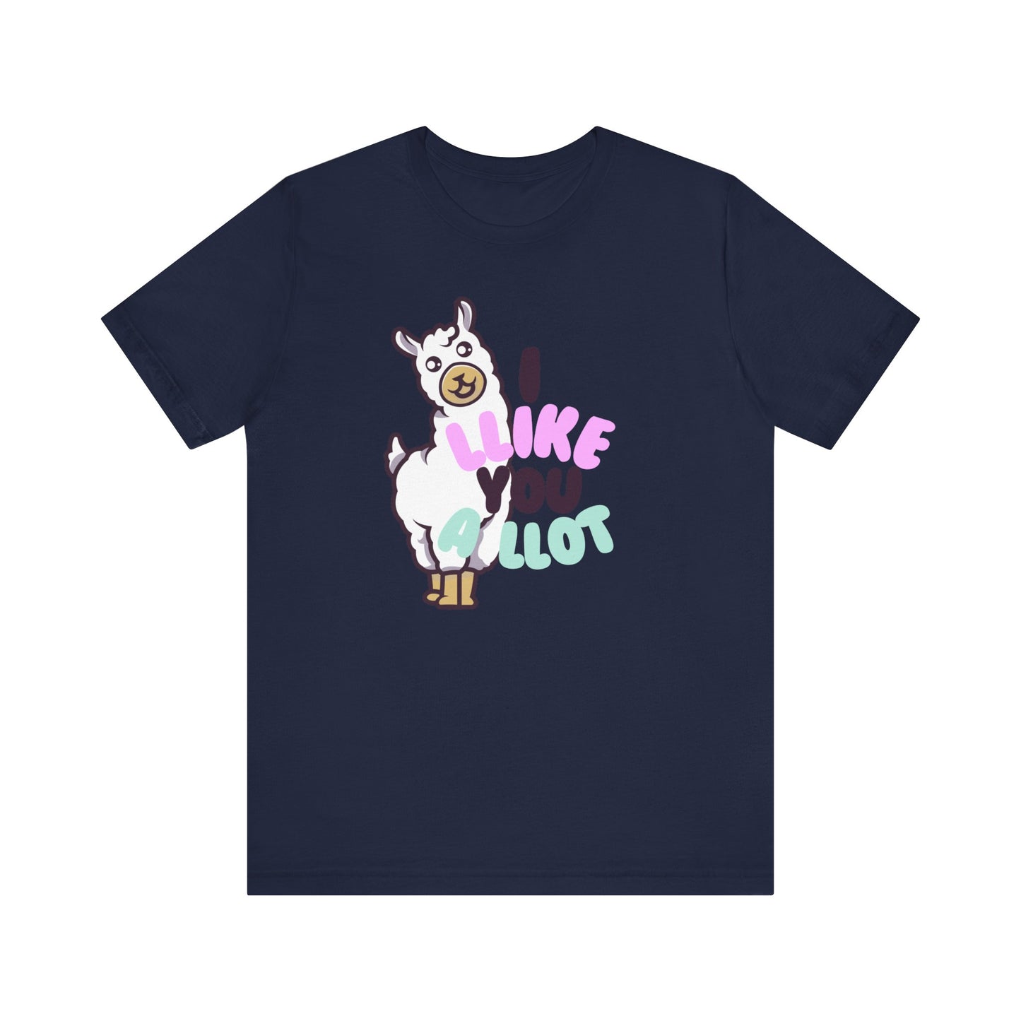 I Llike You A Llot Llama Unisex Jersey Short Sleeve Tee