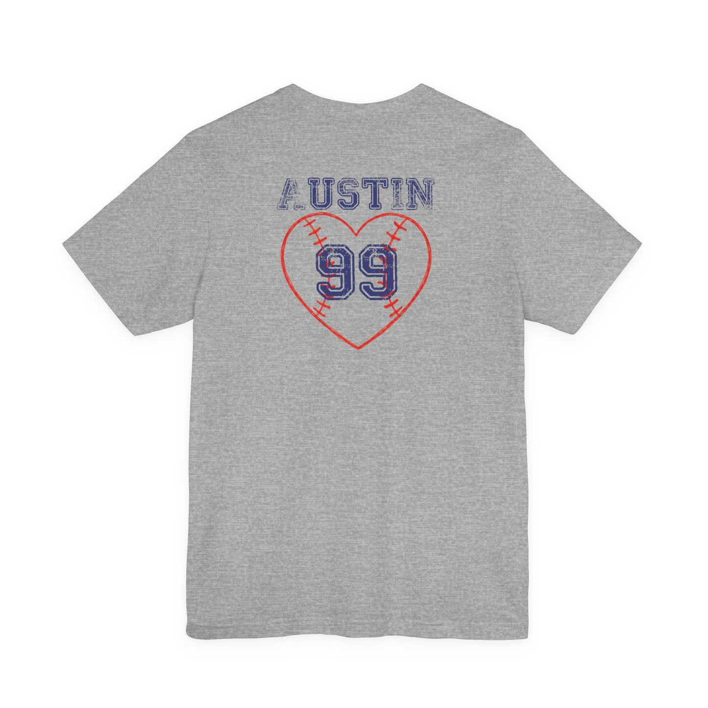 Titans Mom Baseball T-Shirt - Heart Stitch Back Tee for Baseball Moms
