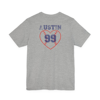 Titans Mom Baseball T-Shirt - Heart Stitch Back Tee for Baseball Moms