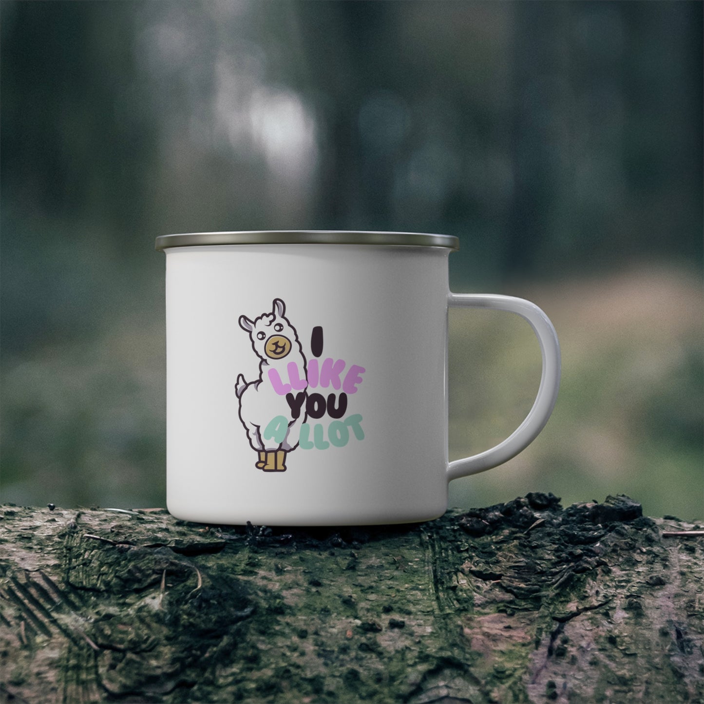 I Llike You A Llott Llama 12oz Camping Mug