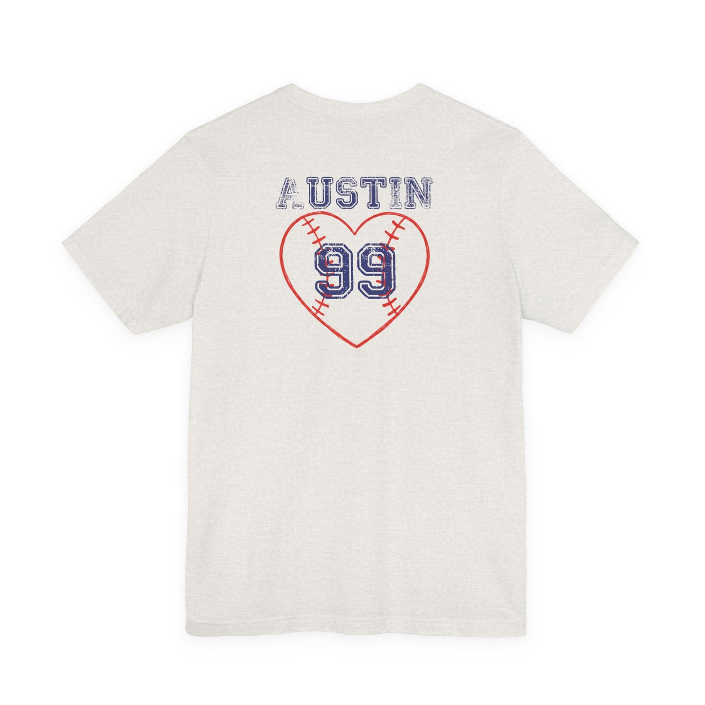 Titans Mom Baseball T-Shirt - Heart Stitch Back Tee for Baseball Moms