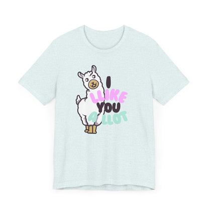 I Llike You A Llot Llama Unisex Jersey Short Sleeve Tee