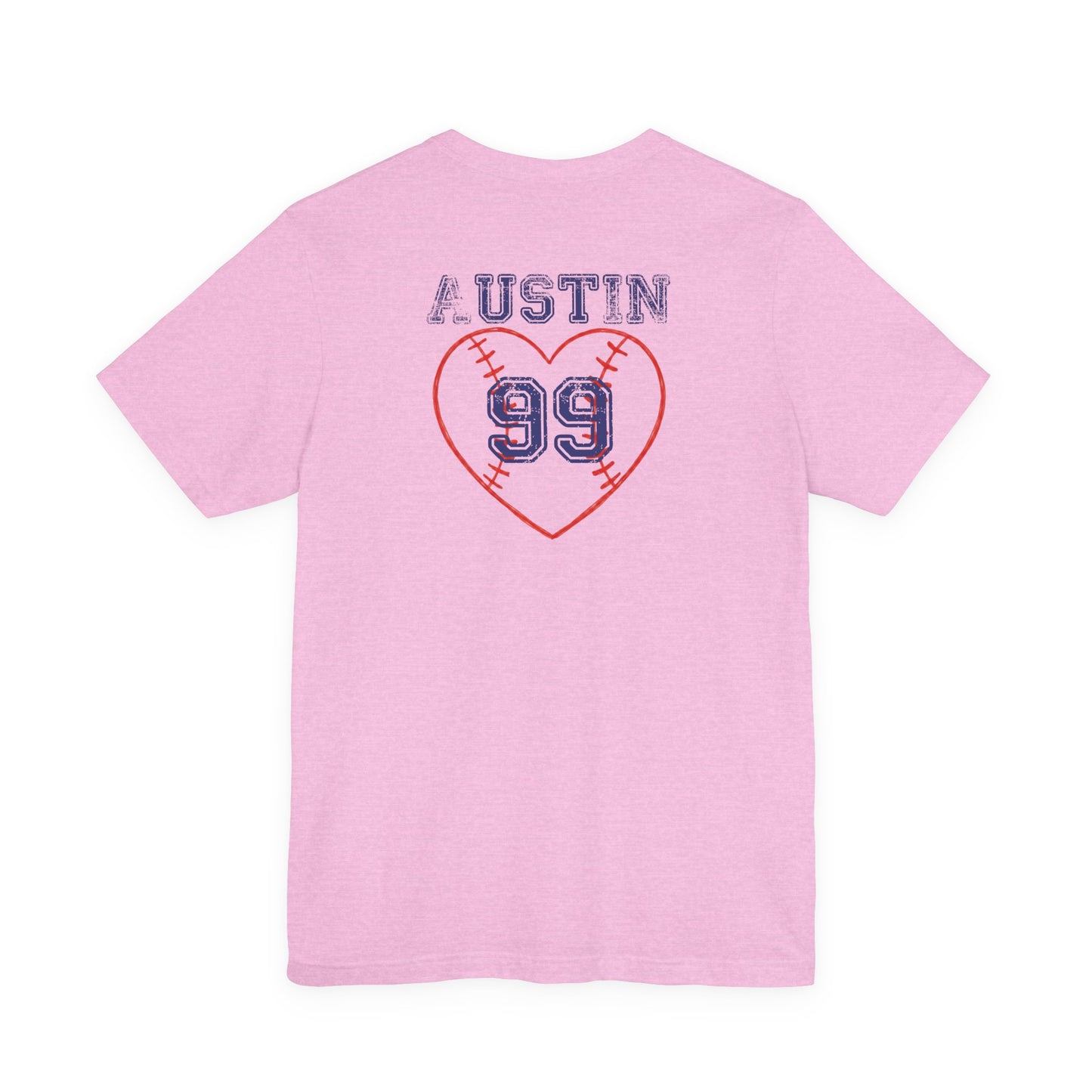 Titans Mom Baseball T-Shirt - Heart Stitch Back Tee for Baseball Moms