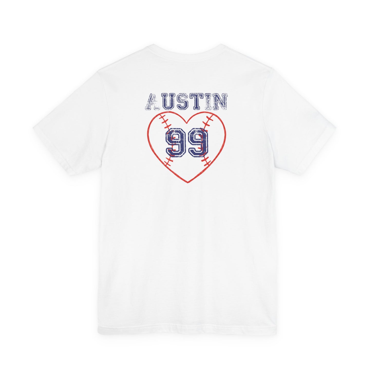 Titans Mom Baseball T-Shirt - Heart Stitch Back Tee for Baseball Moms
