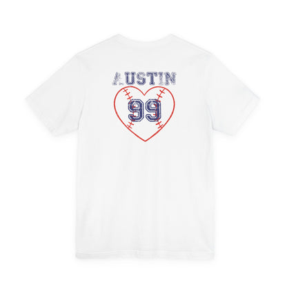 Titans Mom Baseball T-Shirt - Heart Stitch Back Tee for Baseball Moms