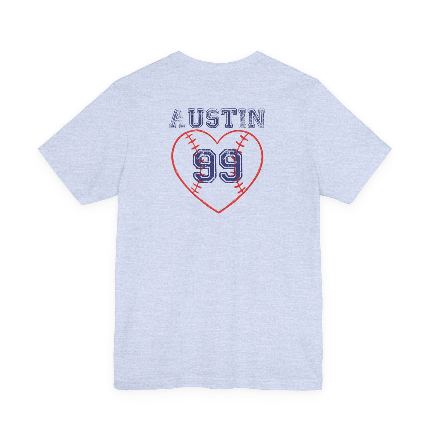 Titans Mom Baseball T-Shirt - Heart Stitch Back Tee for Baseball Moms