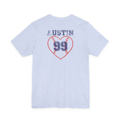 Titans Mom Baseball T-Shirt - Heart Stitch Back Tee for Baseball Moms