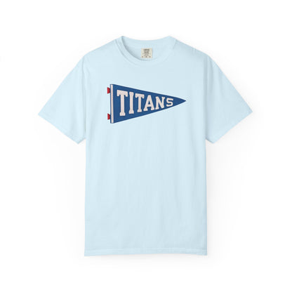 Titans Baseball Pennant T-Shirt — Personalized Back Print