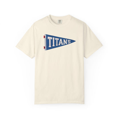 Titans Baseball Pennant T-Shirt — Personalized Back Print
