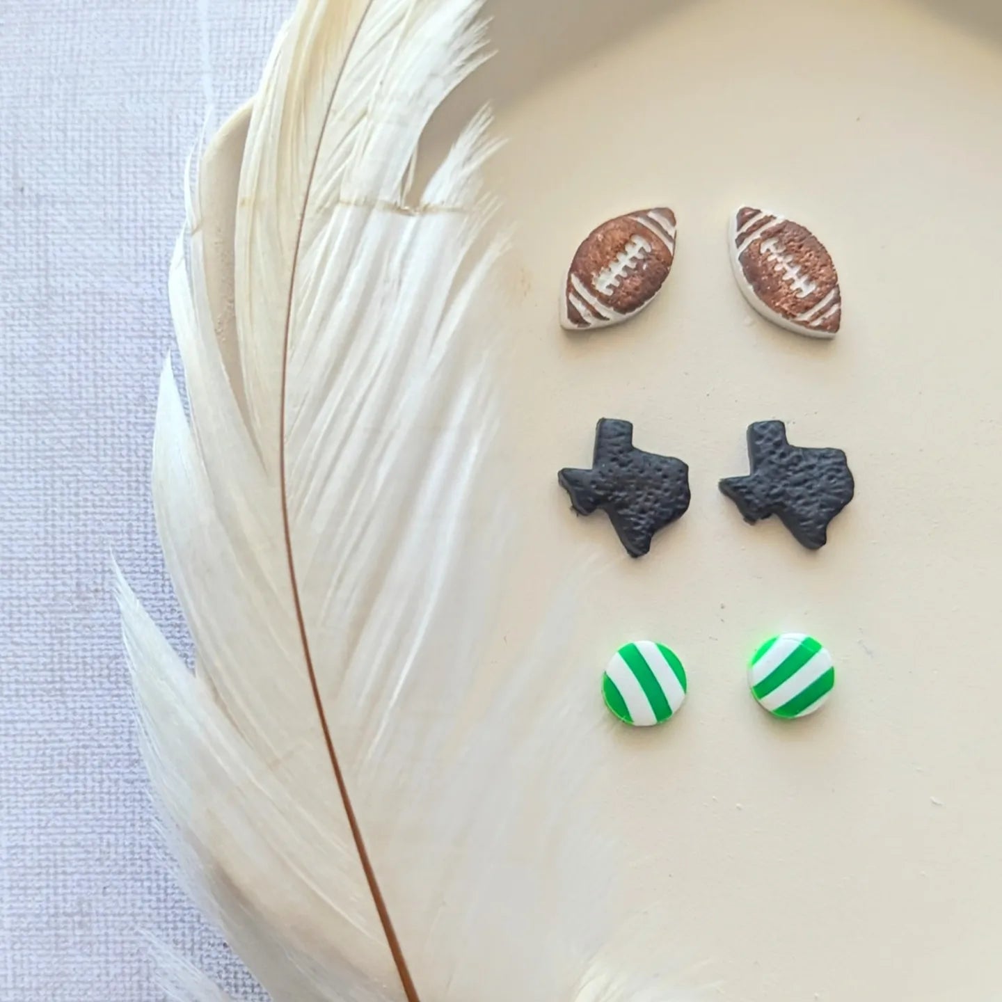 Texas Mini Studs Sets / Football gameday earrings /customizable / TCU / UTUNT