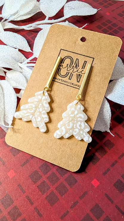 Christmas Polymer clay dangle earrings