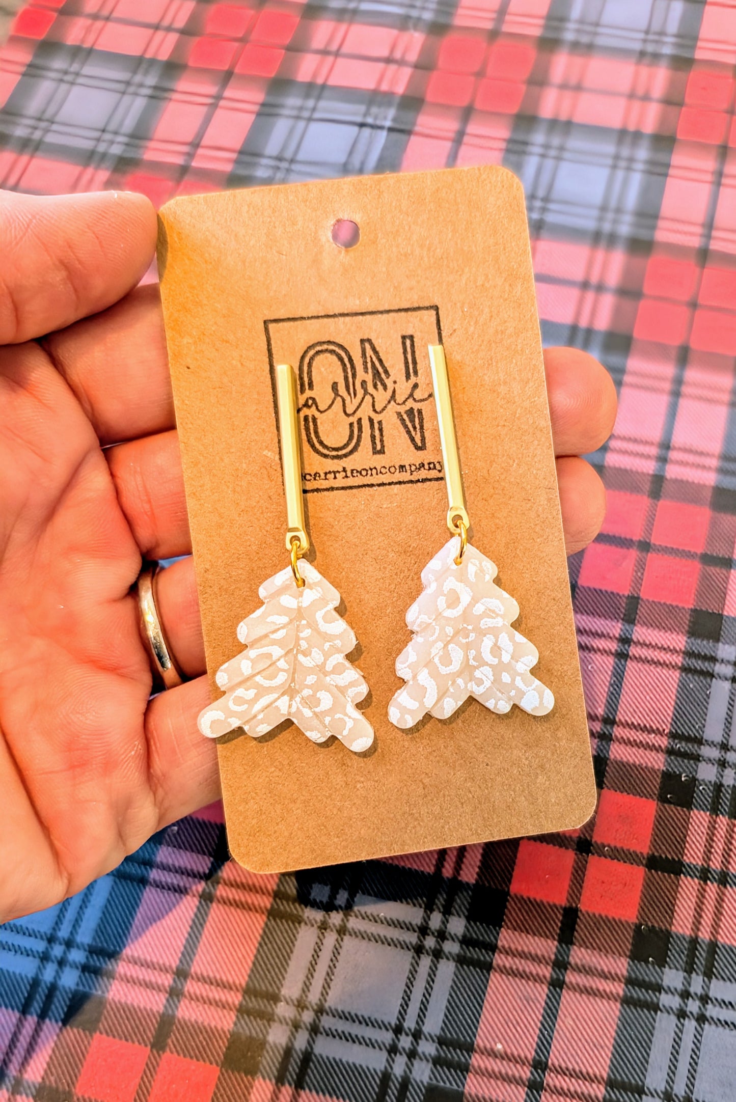 Christmas Polymer clay dangle earrings