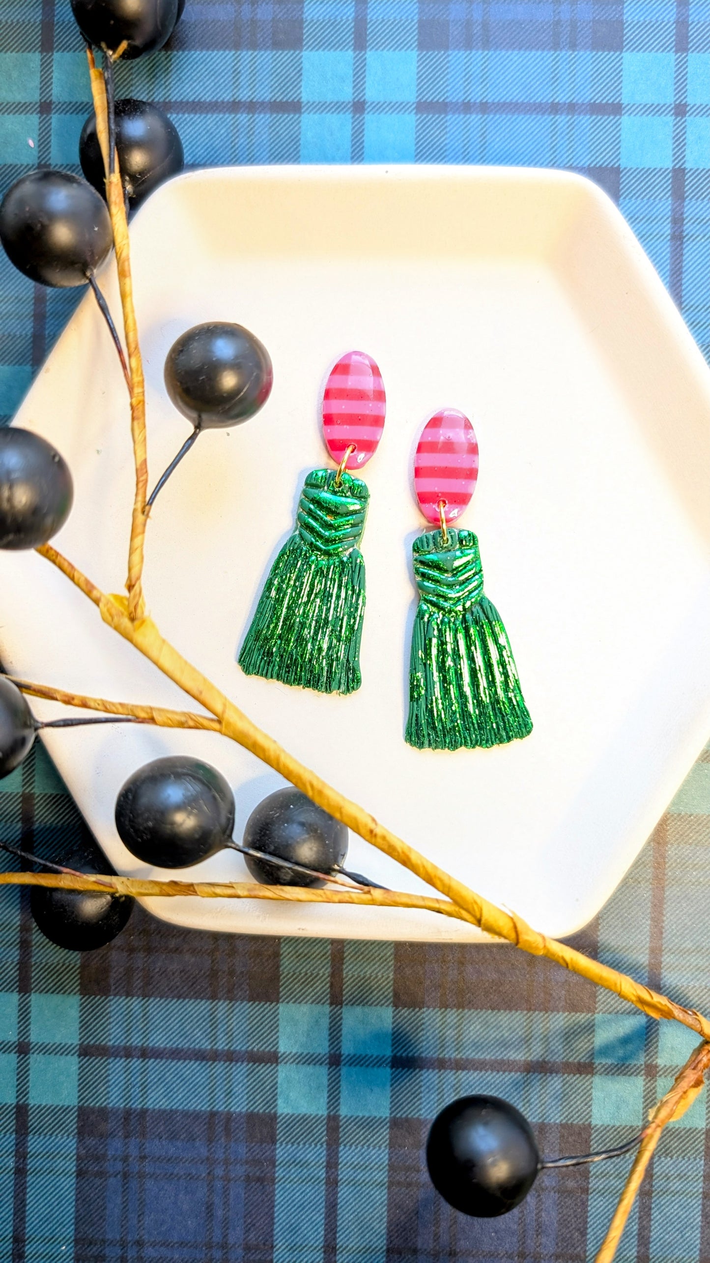 Christmas Tassel earrings