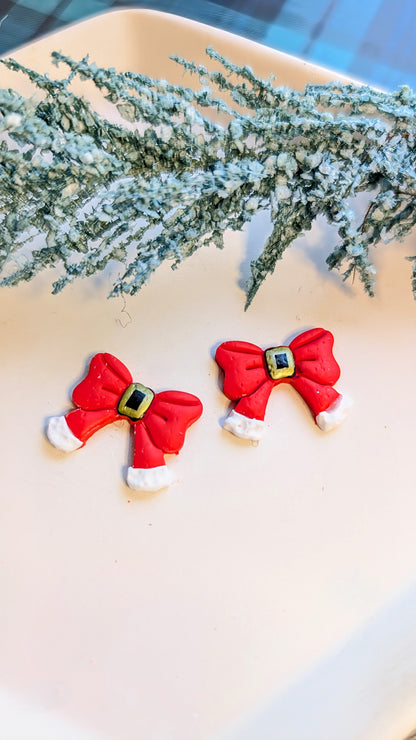 Santa Bow Stud earrings