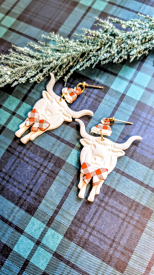 Festive Longhorn Statement Dangle earrings