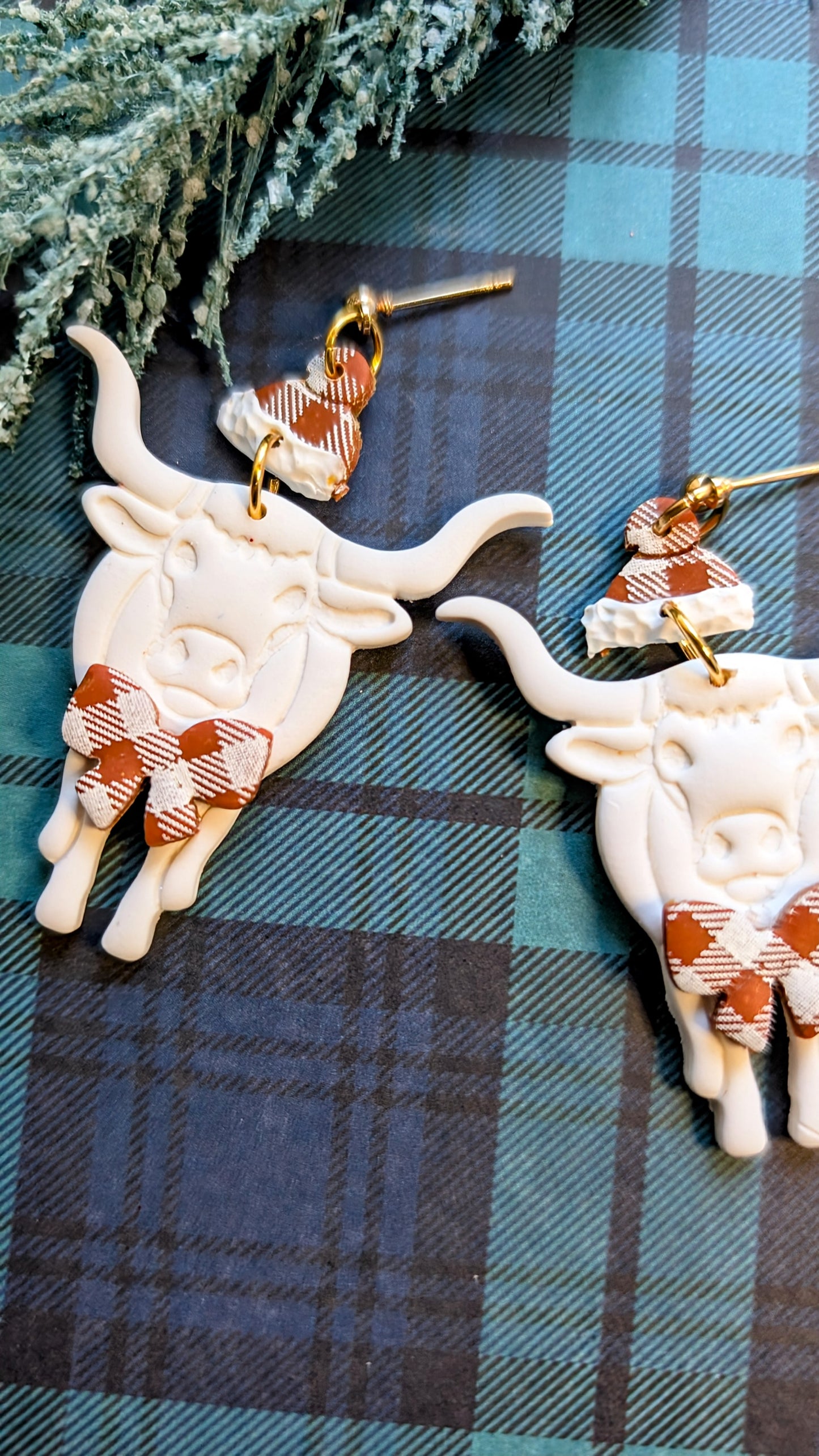 Festive Longhorn Statement Dangle earrings