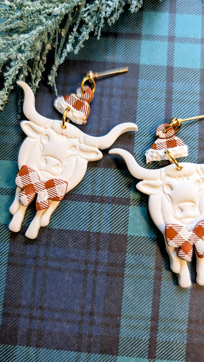 Festive Longhorn Statement Dangle earrings