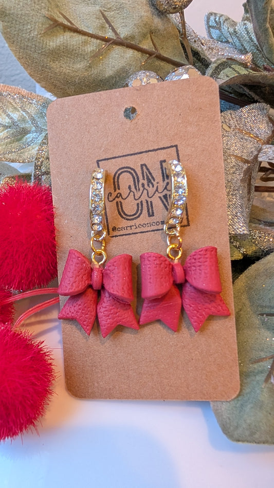 Christmas Bow earrings