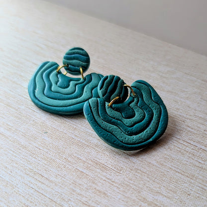 Turquoise Boho Stripe Earrings