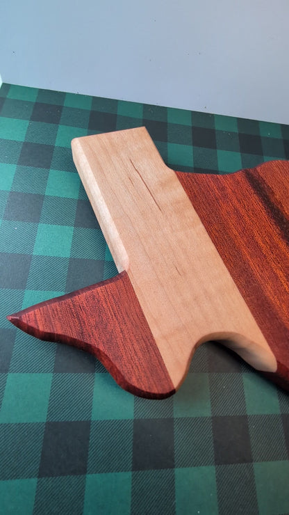 8" Texas Cutting board and earrings gift set