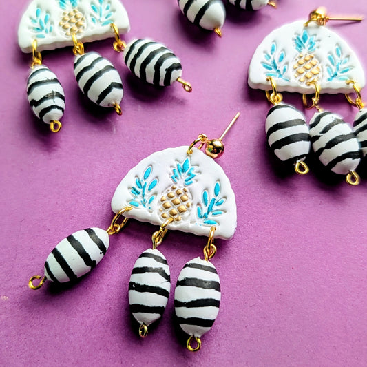 Pineapples and beaded dangles