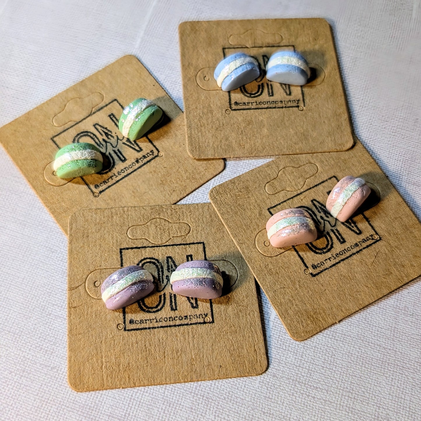 Macaron Glitter Studs