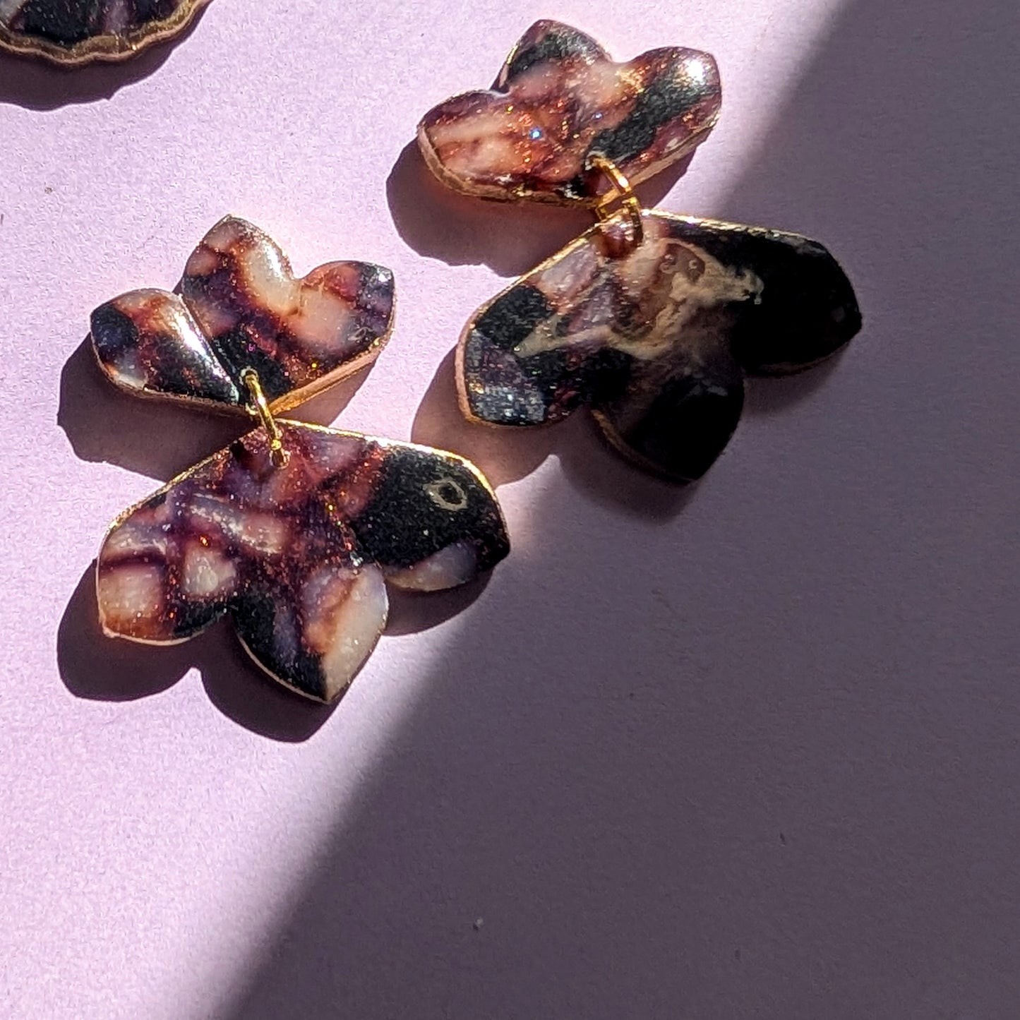 Gold-Rimmed Tortoise Shell  Dangles