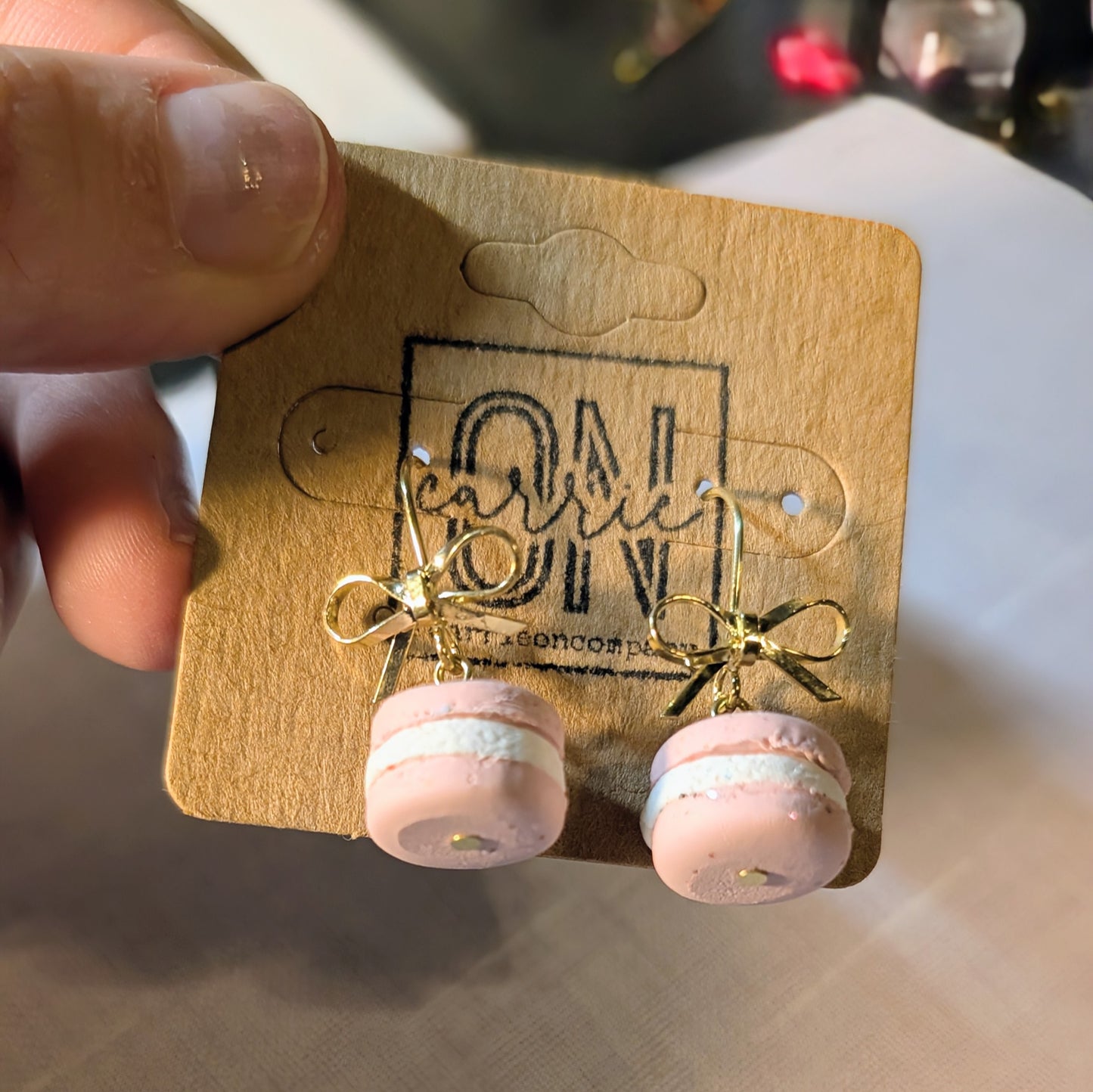 Macaron Glitter Dangles