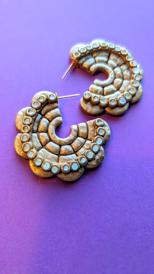 Hammered Gold Earrings