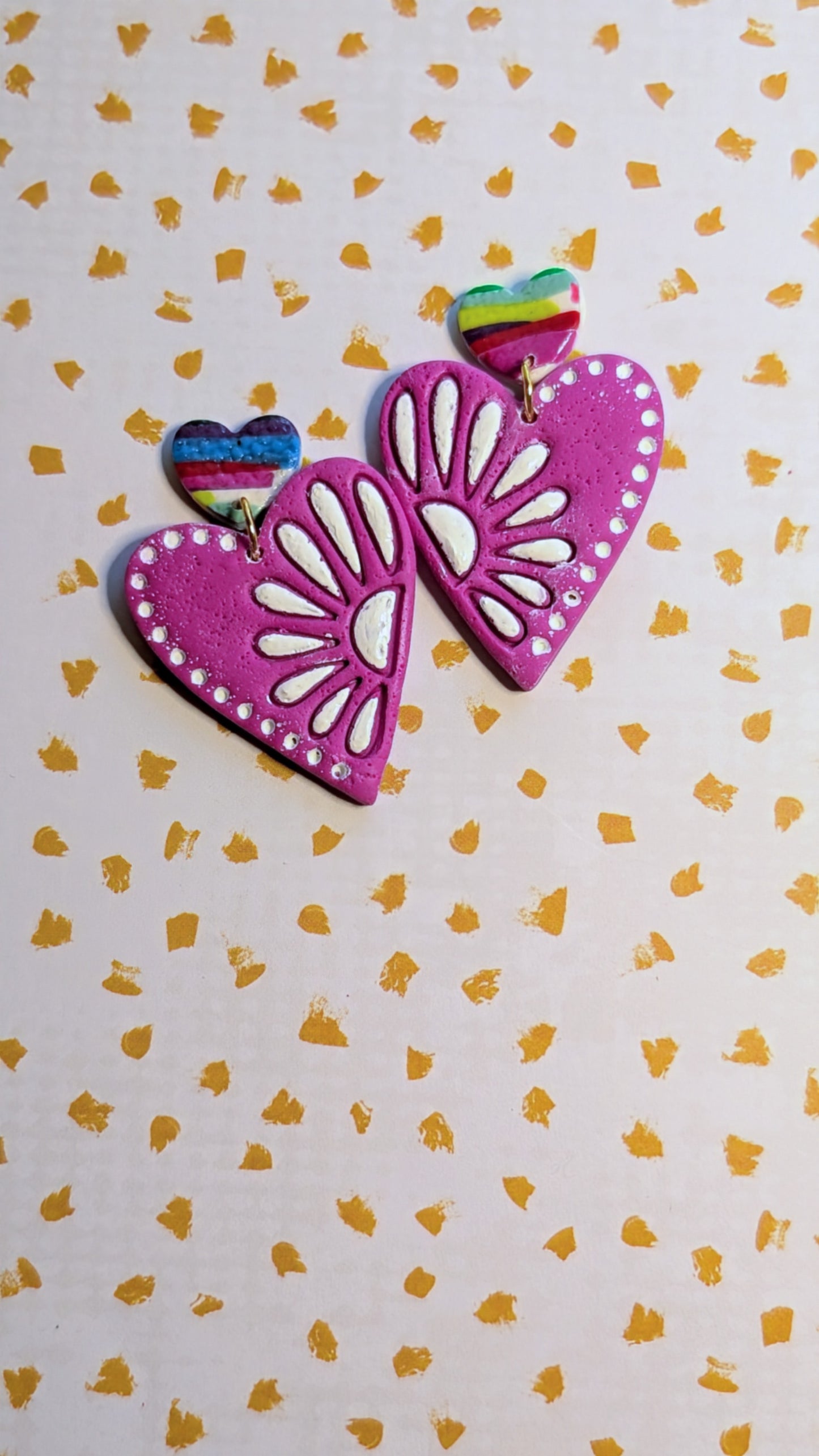 Floral Heart Dangles