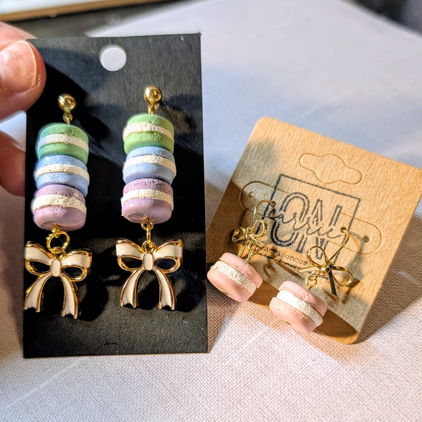 Macaron Glitter Dangles