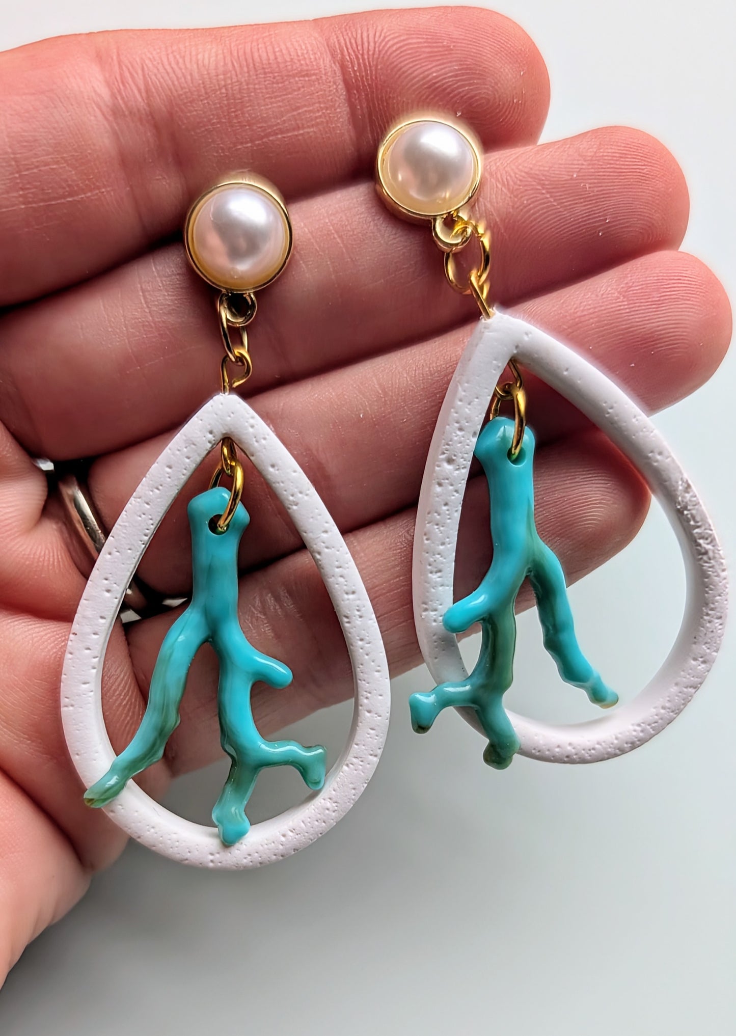 Seaside Aqua Dangles and Studs