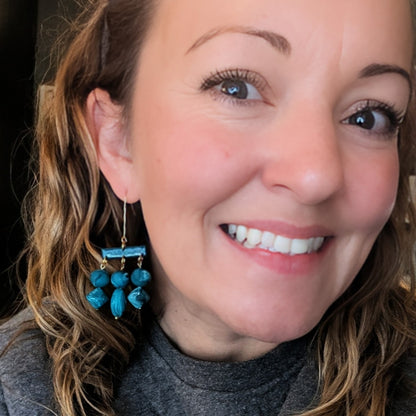Teal Beaded Dangles