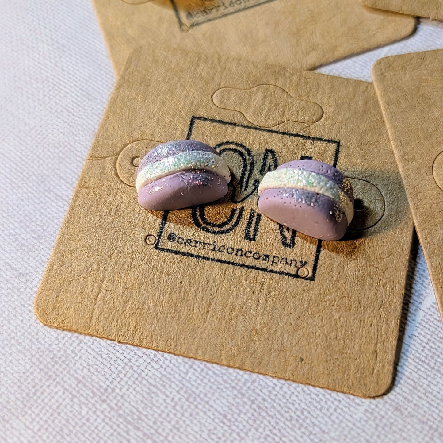 Macaron Glitter Studs