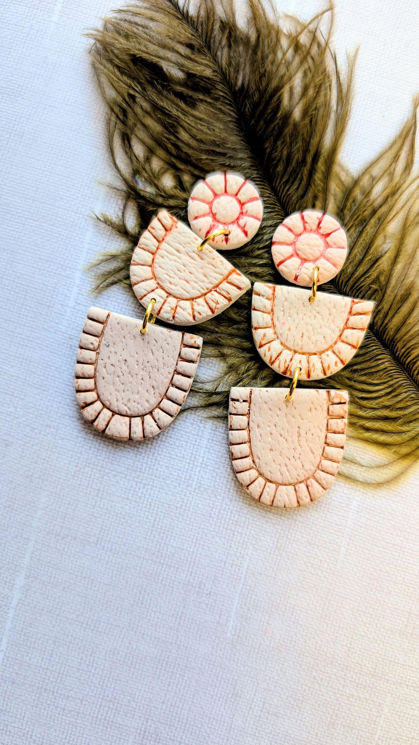 Ivory Boho Dangle Earrings
