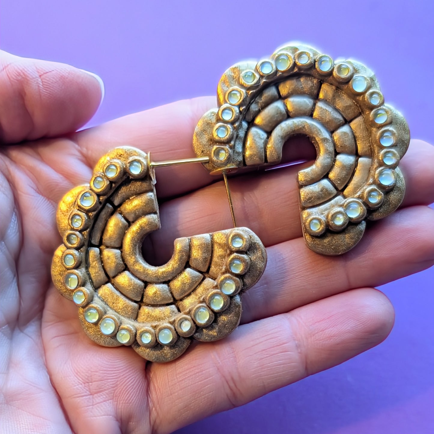 Hammered Gold Earrings