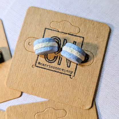 Macaron Glitter Studs