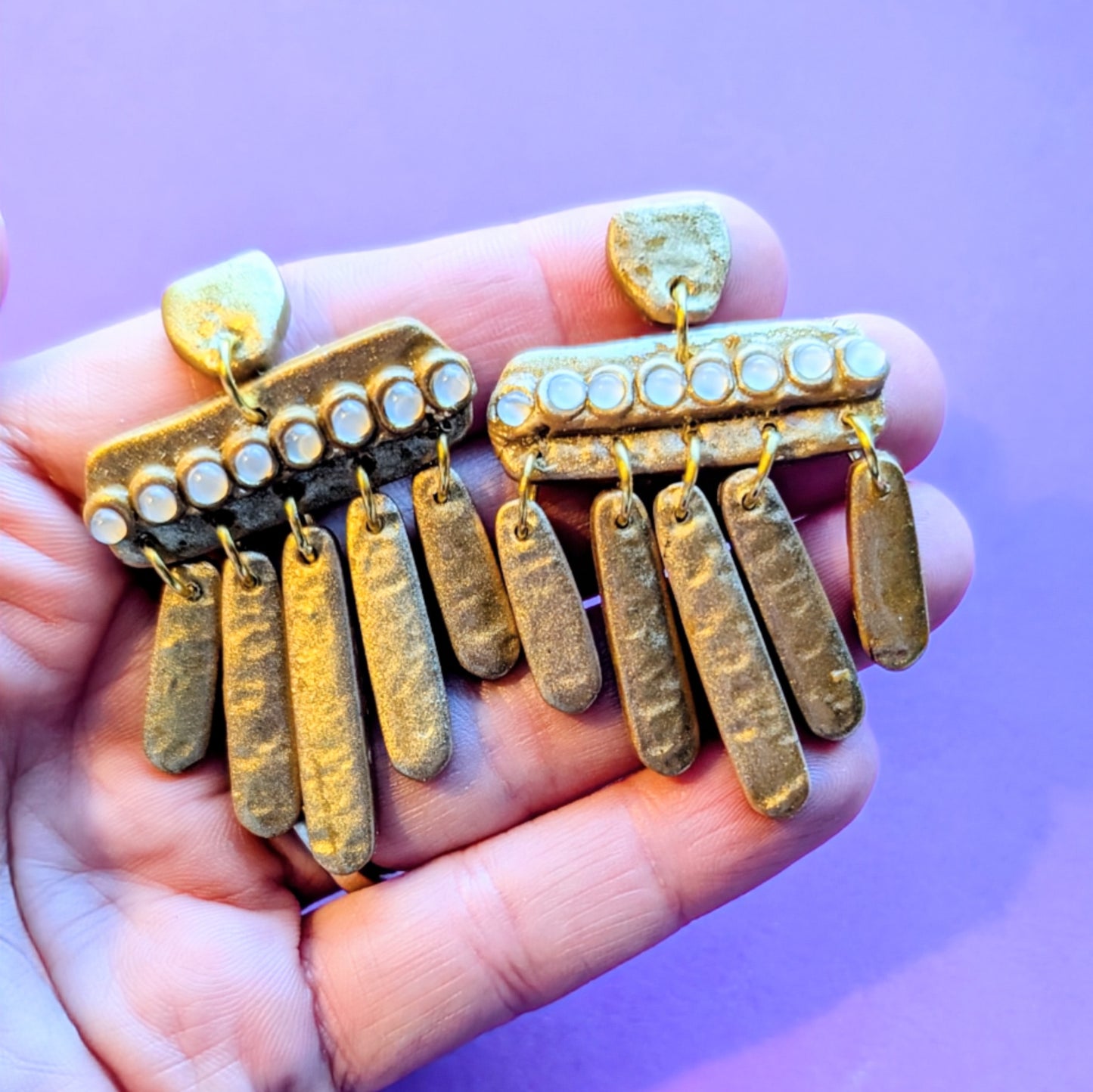 Hammered Gold Earrings