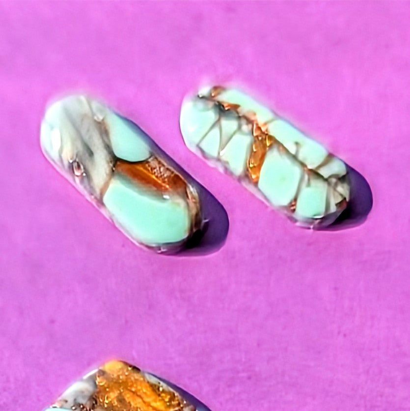 Turquoise Effect Studs
