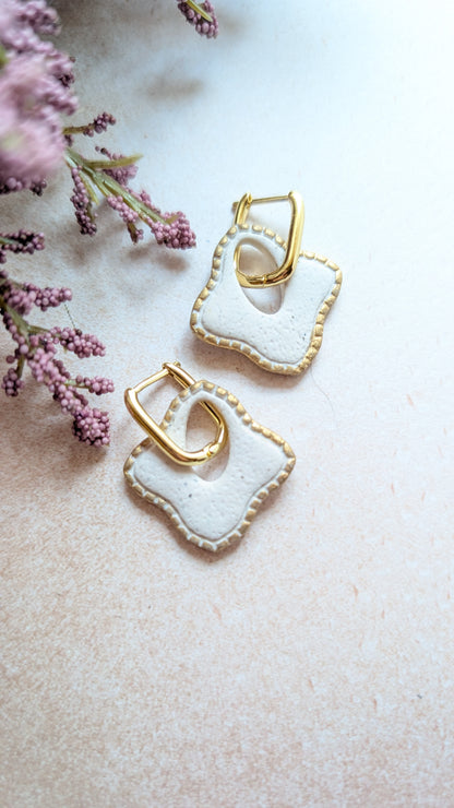 2-in-1! Huggie hoops(can be worn separately) or with interchangeable dangles