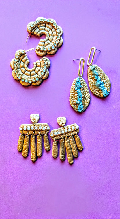 Hammered Gold Earrings